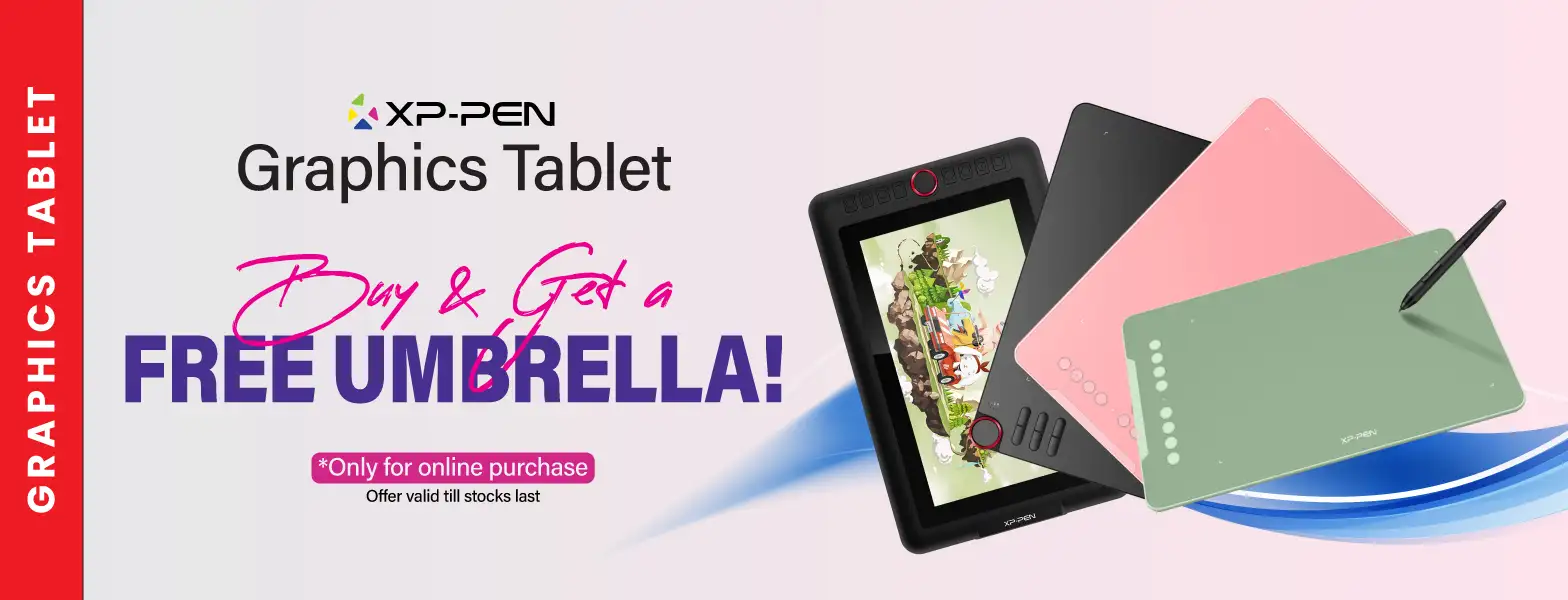 Buy XP-Pen Graphics Tablet Get a FREE Umbrella!