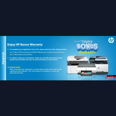 Exclusive Offer! Get Bonus Warranty With HP Ink Tank Smart Ink Tank Printer at Ryans Computers