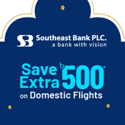 Eid offer on domestic flight with Southeast Bank PLC Credit Cards - sharetrip