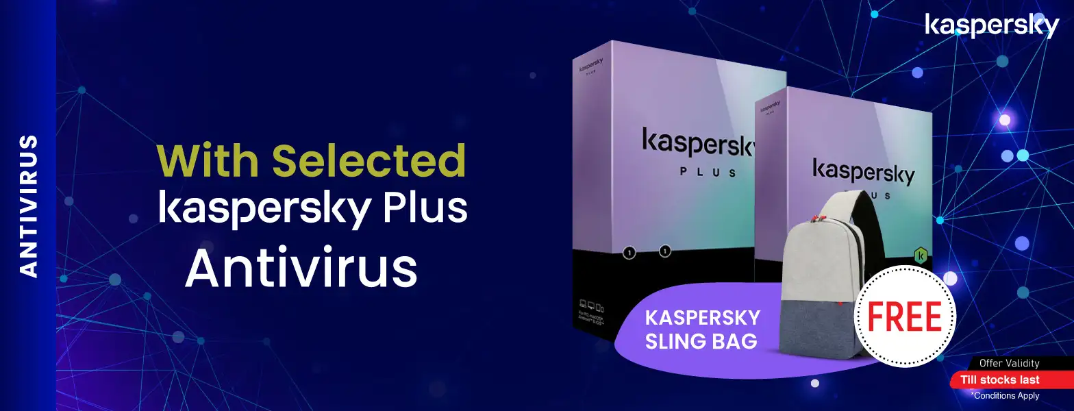 FREE Kaspersky Sling Bag With Kaspersky Plus Antivirus