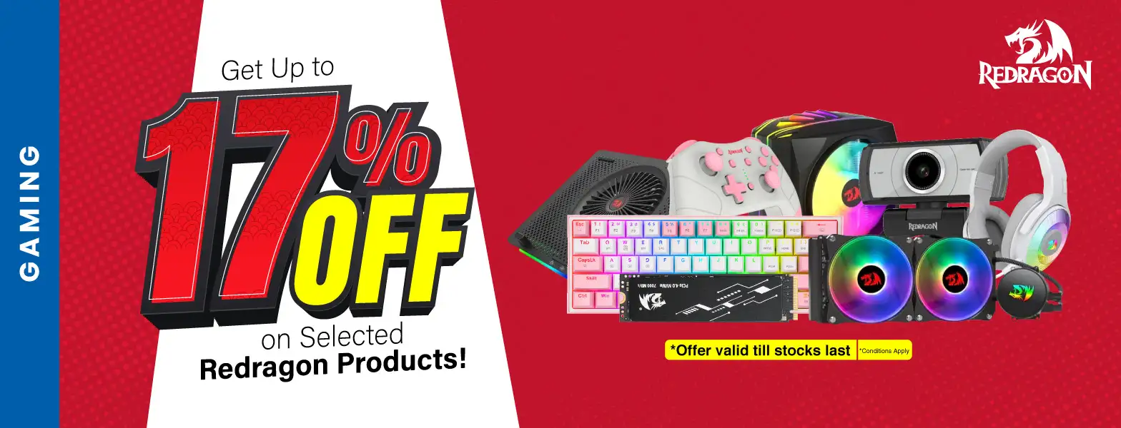 Get Up to 17% OFF on Selected Redragon Products