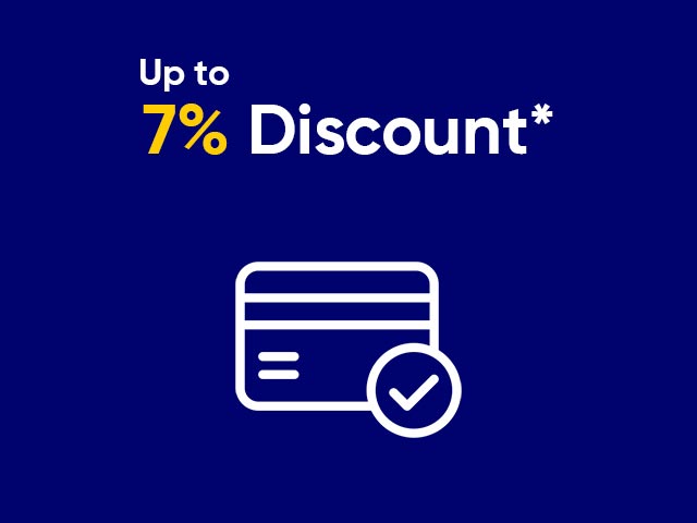 On Domestic Flight Booking for Selected Cards